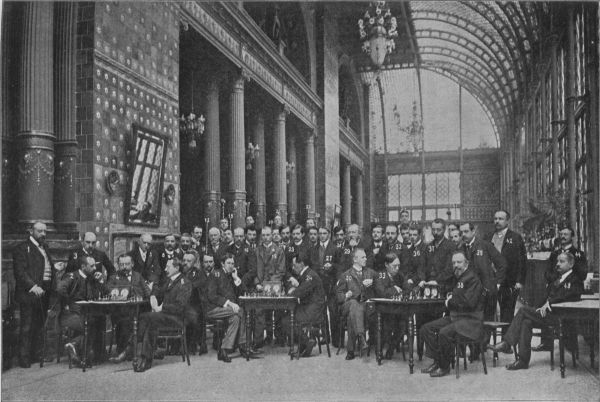 Die Teilnehmer am III. internationalen Turnier in Ostende, 1907